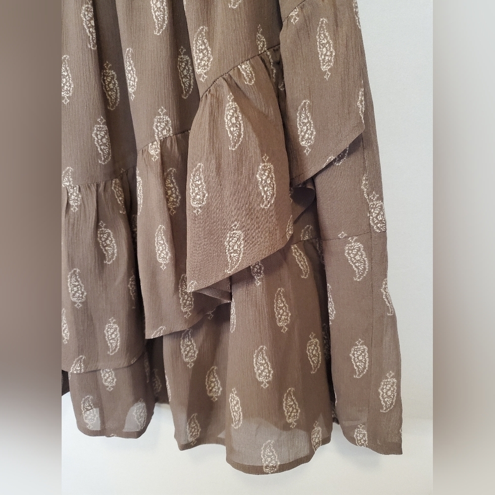 Garnet Hill Paisley Print Mini Ruffle Skirt - Picture 2 of 7